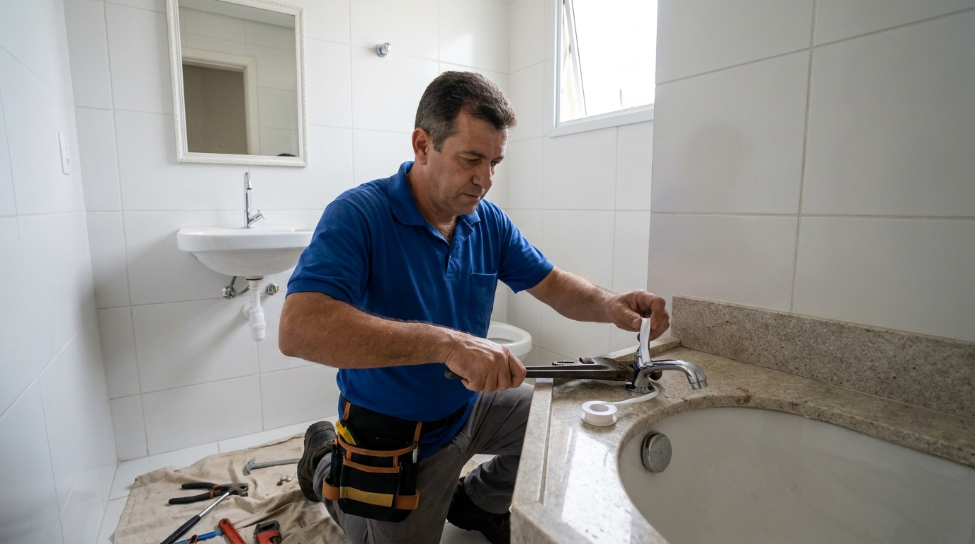 Instalação de torneira de cozinha em Zona Sul‑SP