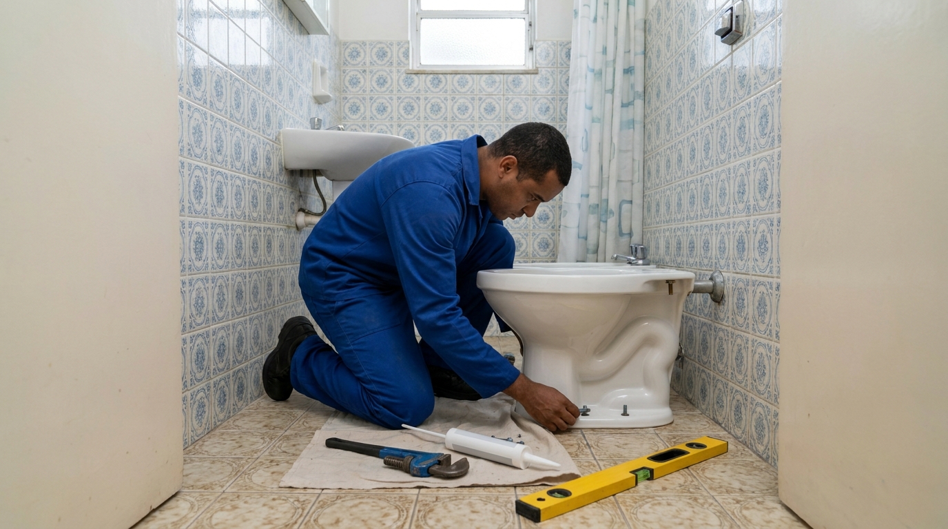 Instalação de vaso sanitário residencial em Zona Sul‑SP