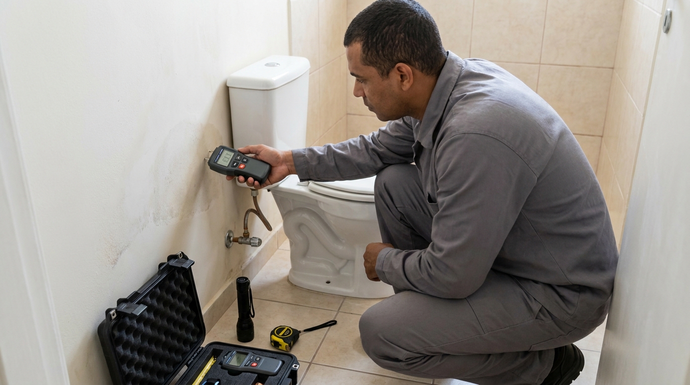 Técnico de caça vazamento em residência em Zona Sul‑SP